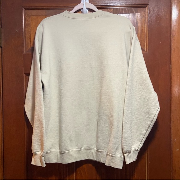 Vintage Nike Spell Out Tan with Swoosh Men's Crewneck Sweatshirt Gildan Tag LG - Picture 11 of 11